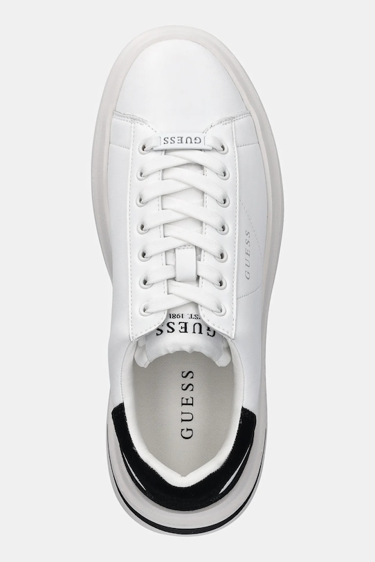 Guess sneakersy skórzane ELBA biały FMFLBA.LEA12.WHIBK