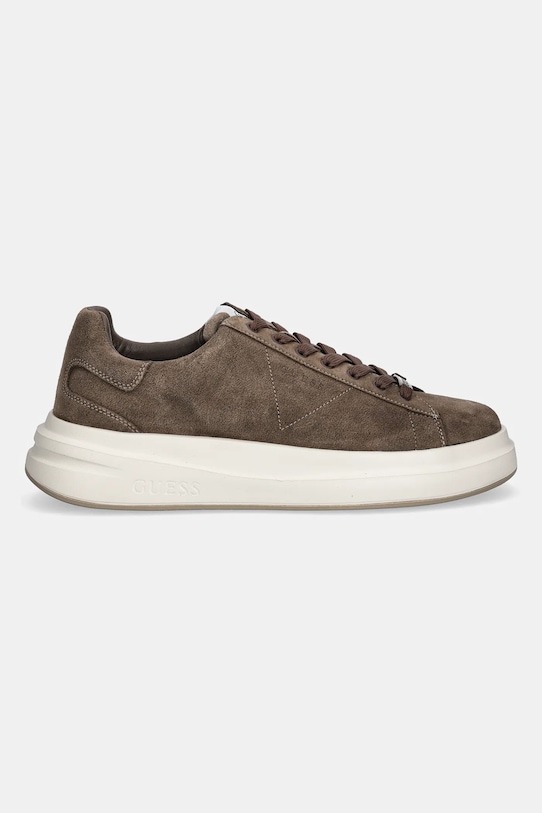 Guess sneakersy zamszowe ELBA FMFLBA.SUE12.BROWN brązowy AW25