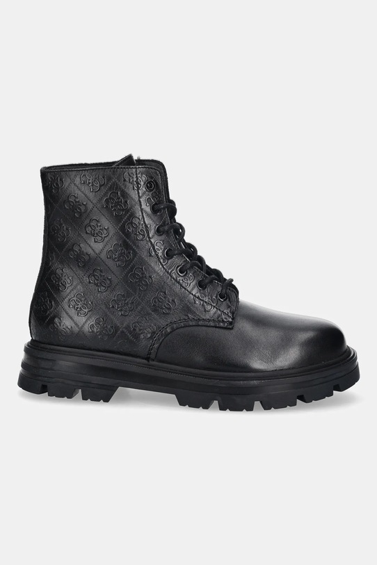 Δερμάτινες μπότες πεζοπορίας Guess GARDA FMFGAD.LEL10.BLACK μαύρο NC25