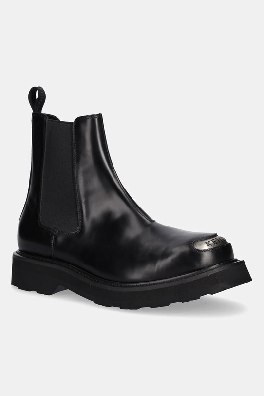 Kožené topánky chelsea Kenzo Smile Lace Up Boots nezateplené čierna FF65BT112L52.99