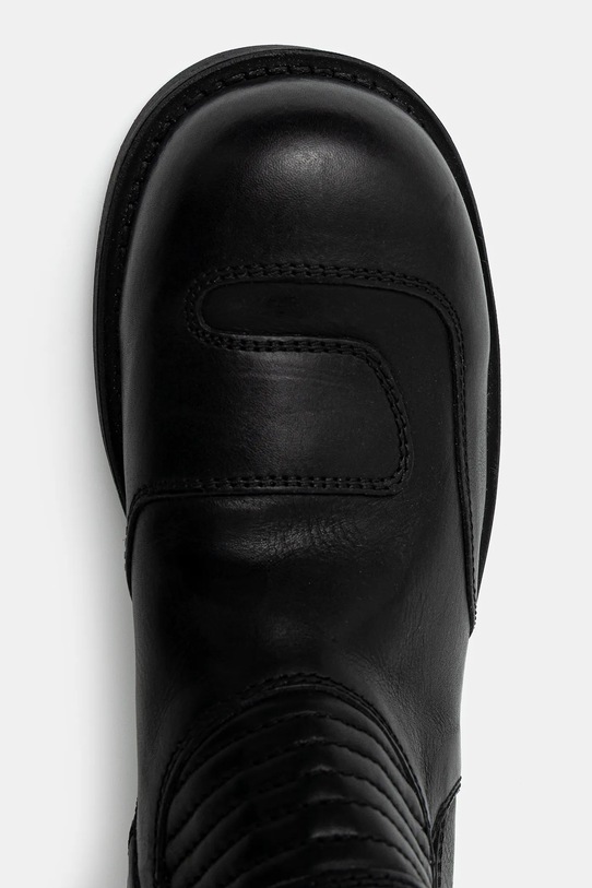 MM6 Maison Margiela buty wysokie skórzane czarny SH3WW0006.P7431.T8013