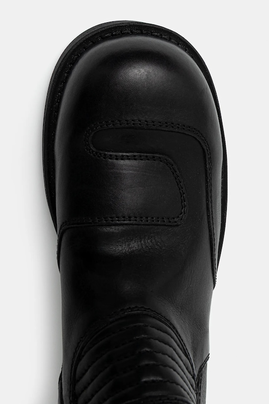 MM6 Maison Margiela high leather boots black SH3WW0006.P7431.T8013