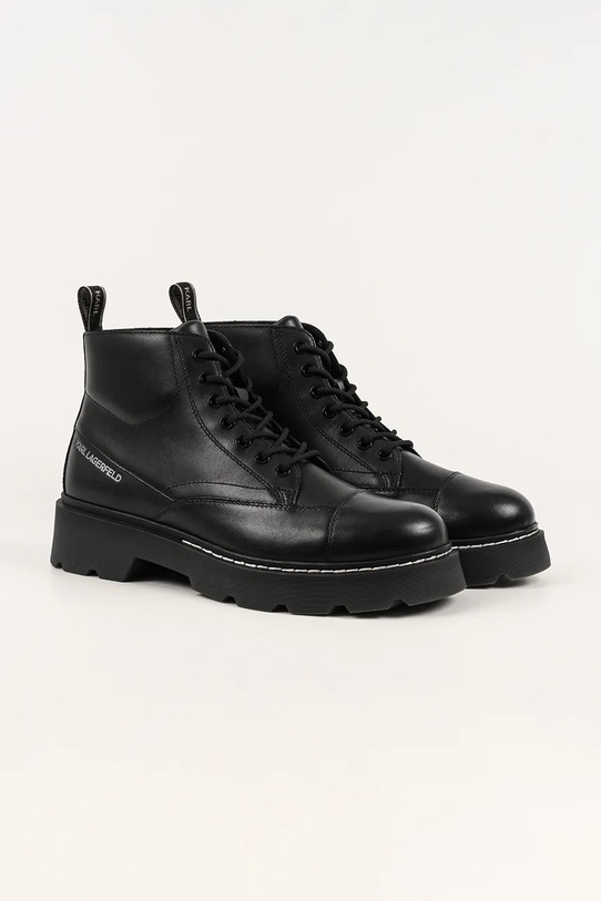 Kožne cipele Karl Lagerfeld KAMDEN KL10438.000 crna AW25