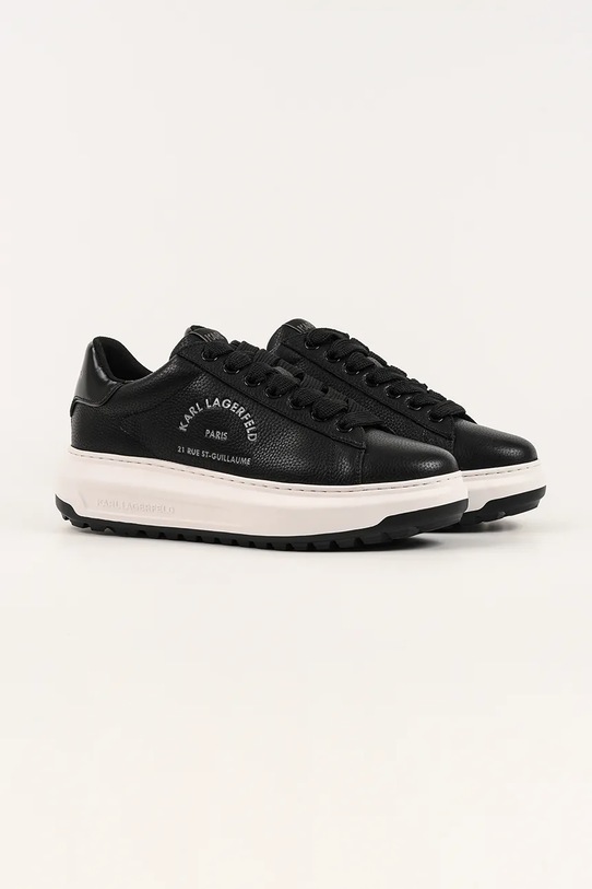 Karl Lagerfeld sneakersy skórzane KAPRI LUG KL57538A.100 czarny NC25