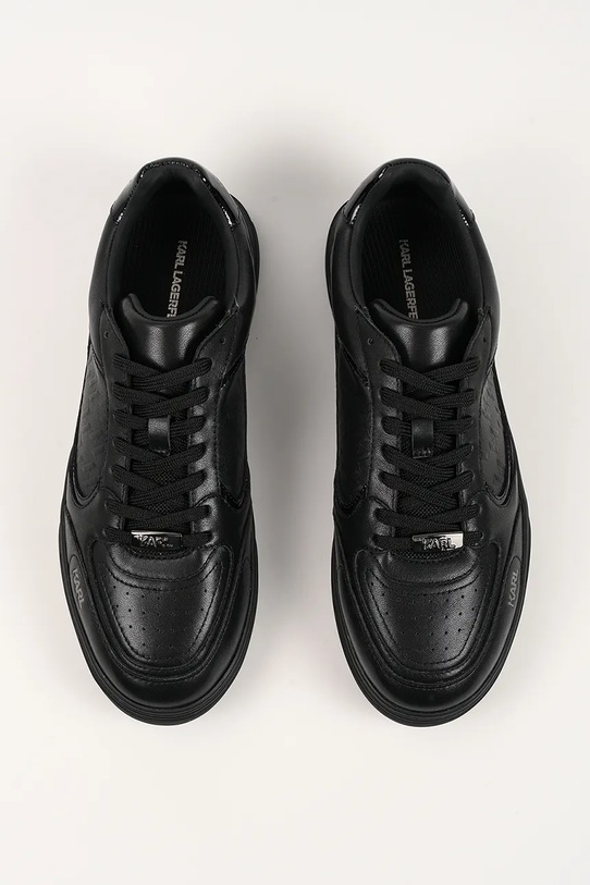 Karl Lagerfeld sneakersy skórzane KOURTNEY czarny KL53019.00X