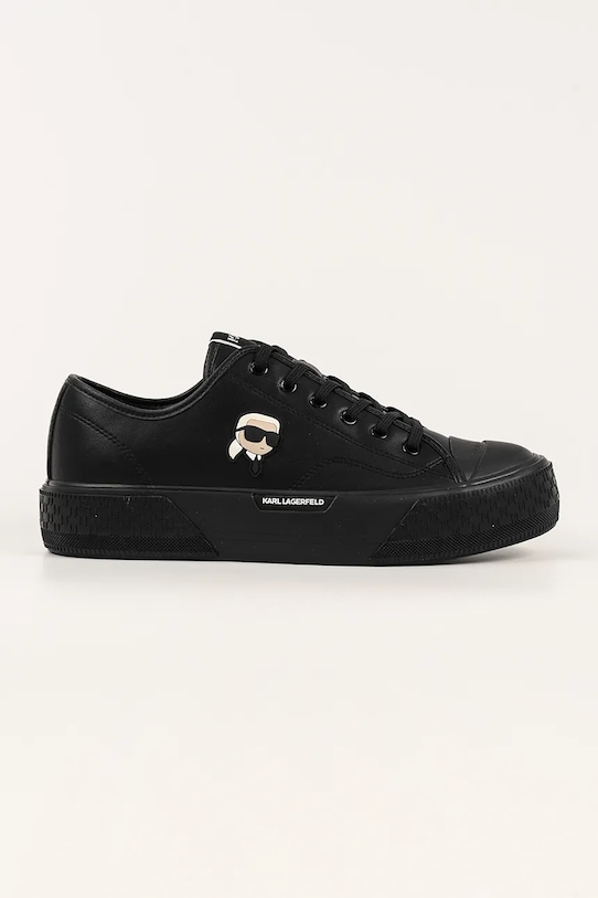 Πάνινα παπούτσια Karl Lagerfeld KAMPUS MAX συνθετικό μαύρο KL95025.00X