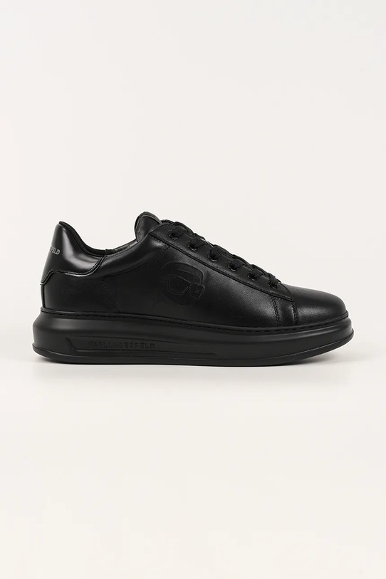 Karl Lagerfeld sneakersy skórzane KAPRI Outline NFT niska czarny KL52570.00X