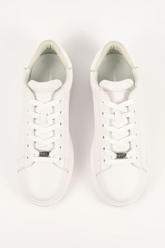 Karl Lagerfeld sneakersy skórzane KAPRI biały KL52543A.01W