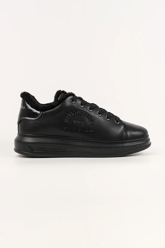 Karl Lagerfeld sneakersy skórzane KAPRI niska czarny KL52539L.00X