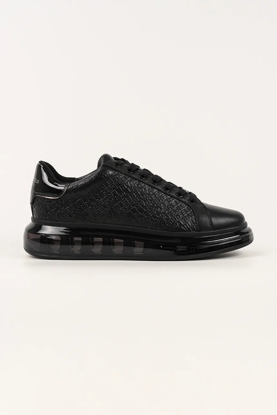 Karl Lagerfeld sneakersy nubukowe dziecięce KAPRI KUSHION niska czarny KL52643A.00X