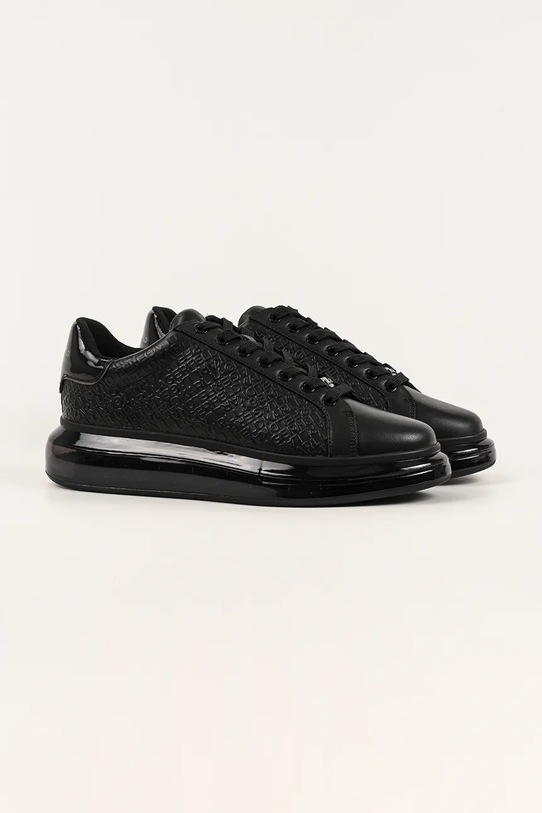 Karl Lagerfeld sneakersy nubukowe dziecięce KAPRI KUSHION KL52643A.00X czarny AW25