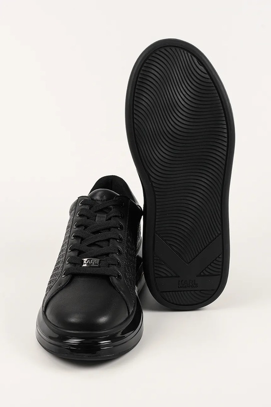 Karl Lagerfeld sneakersy nubukowe dziecięce KAPRI KUSHION KL52643A.00X czarny