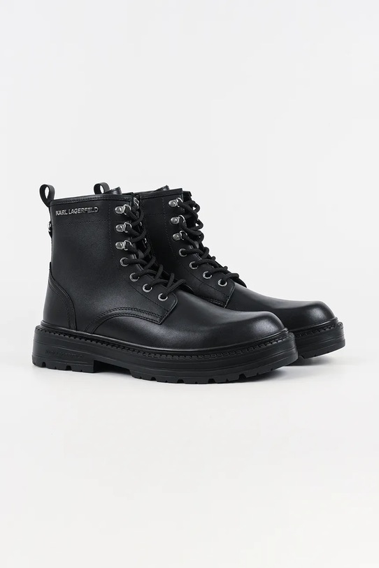 Δερμάτινα κλειστά παπούτσια Karl Lagerfeld MILES KL10255.000 μαύρο NC25