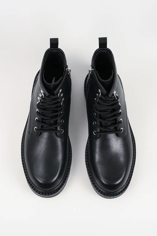 Kožené poltopánky Karl Lagerfeld MILES čierna KL10255.000