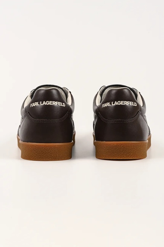 Obuwie Karl Lagerfeld sneakersy skórzane KANDIDATE KL53825A.0CH brązowy