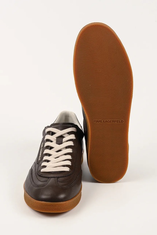Karl Lagerfeld sneakersy skórzane KANDIDATE KL53825A.0CH brązowy
