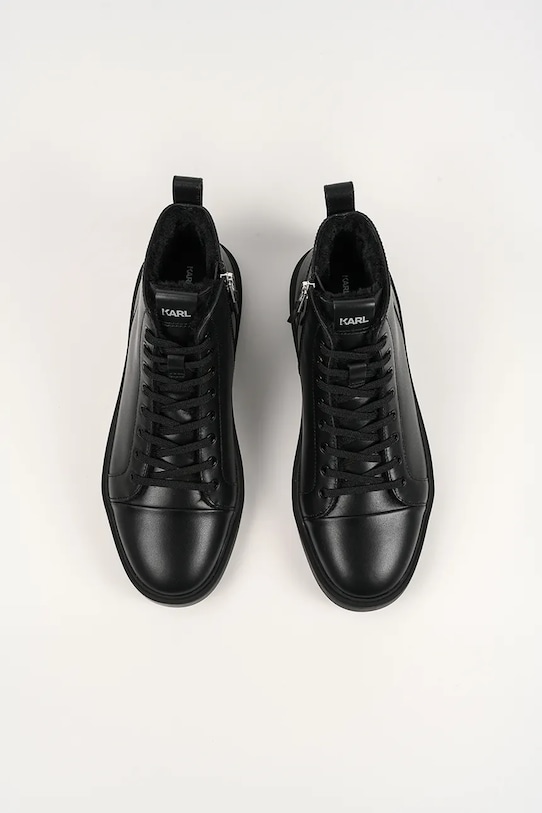 Karl Lagerfeld teniși din piele întoarsă FLINT II negru KL53354L.000