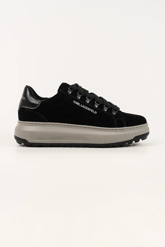Karl Lagerfeld sneakersy nubukowe KAPRI LUG pozostałe czarny KL57545.507