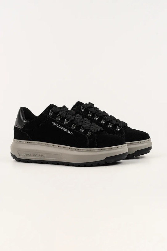 Karl Lagerfeld sneakersy nubukowe KAPRI LUG KL57545.507 czarny NC25