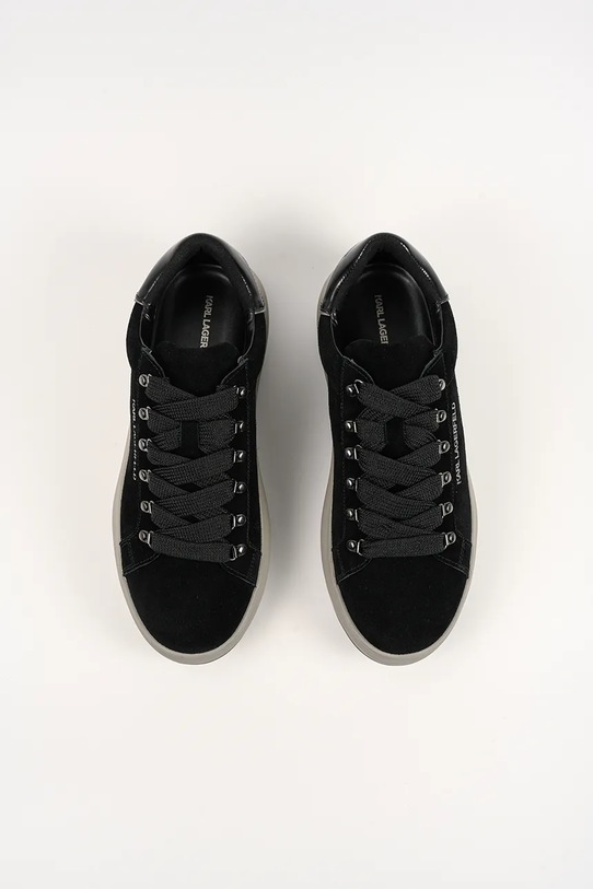 Karl Lagerfeld sneakersy nubukowe KAPRI LUG czarny KL57545.507