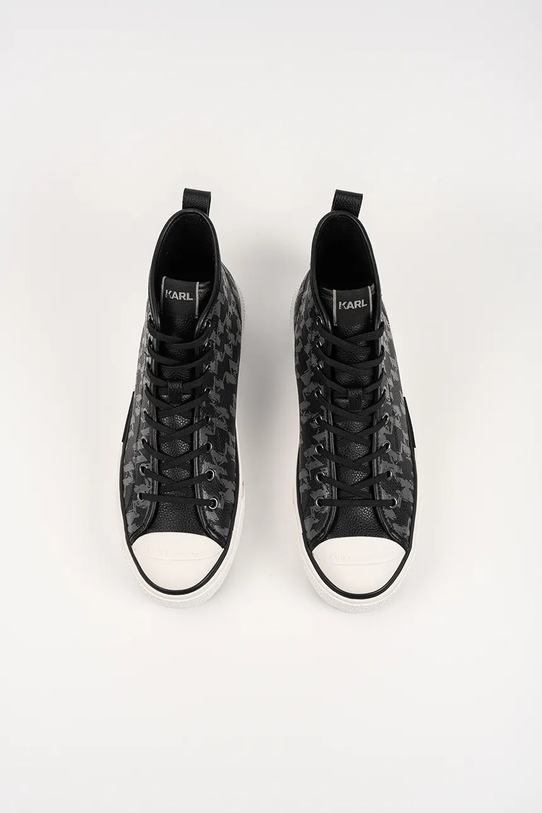 Karl Lagerfeld trampki skórzane KAMPUS MAX MNS szary KL50449.100