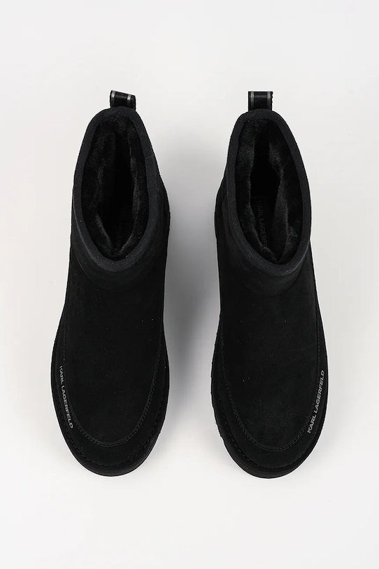 Karl Lagerfeld cizme de zăpadă din piele întoarsă THERMO MNS negru KL28542.500