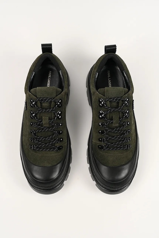 Karl Lagerfeld teniși de piele TREKKA MENS verde KL25227.5KK