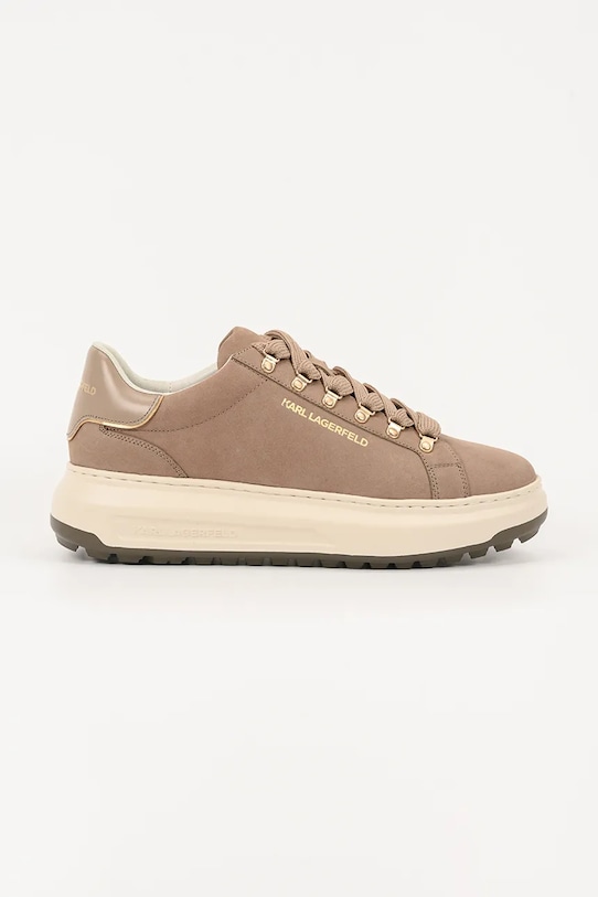 Karl Lagerfeld sneakersy skórzane KAPRI LUG pozostałe beżowy KL57545.2TN