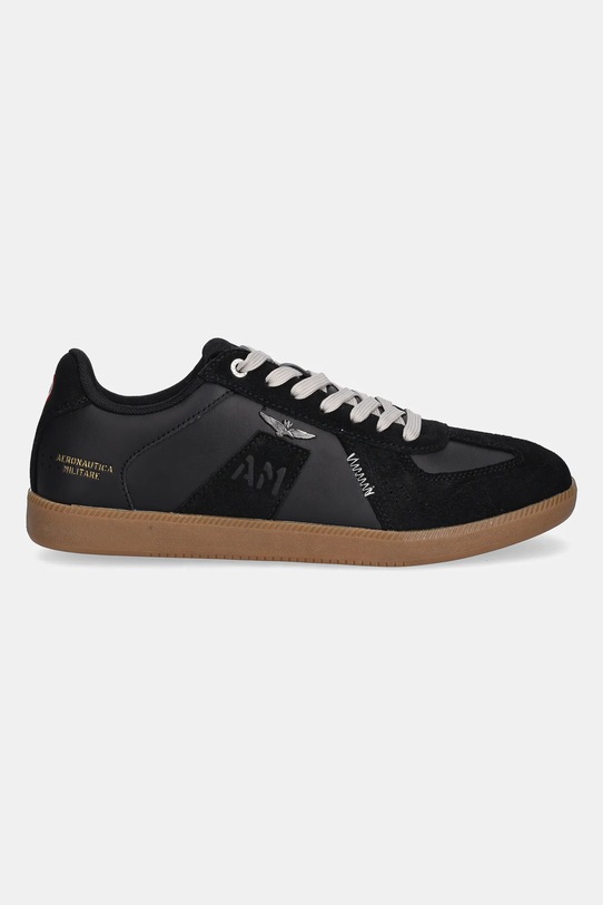 Aeronautica Militare sneakersy skórzane SNEAKERS 252SC0315UPL00244.34300 czarny AW25