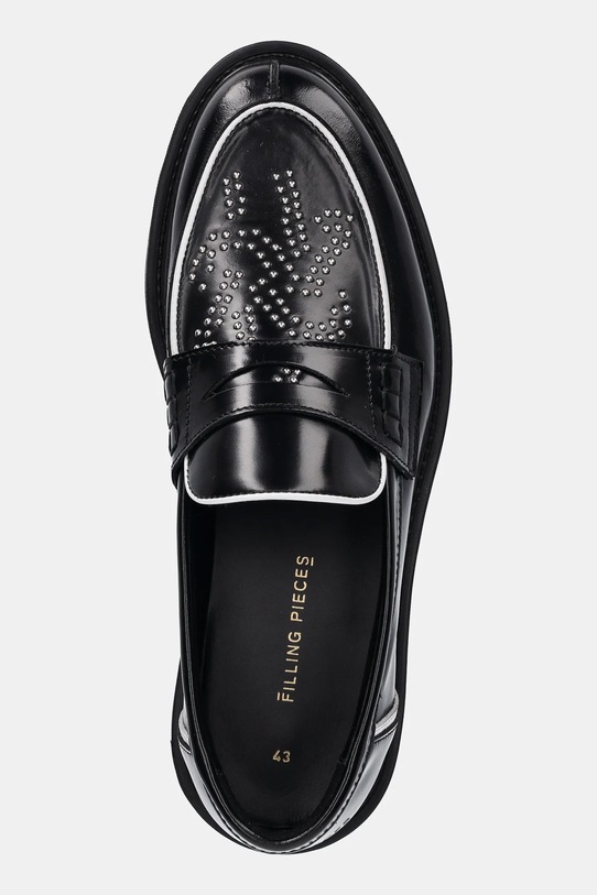 Filling Pieces półbuty skórzane Loafer Gowtu Studs czarny 122511303255