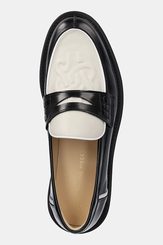 Filling Pieces mokasyny skórzane Loafer Gowtu Solid czarny 122511303256