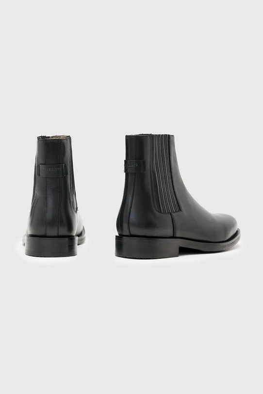 Obuwie AllSaints sztyblety skórzane BLOOM CHELSEA M030FD czarny