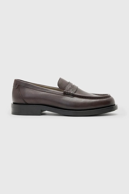 AllSaints mocasini de piele BLOOM LOAFER piele burgundia M021FC.OXR