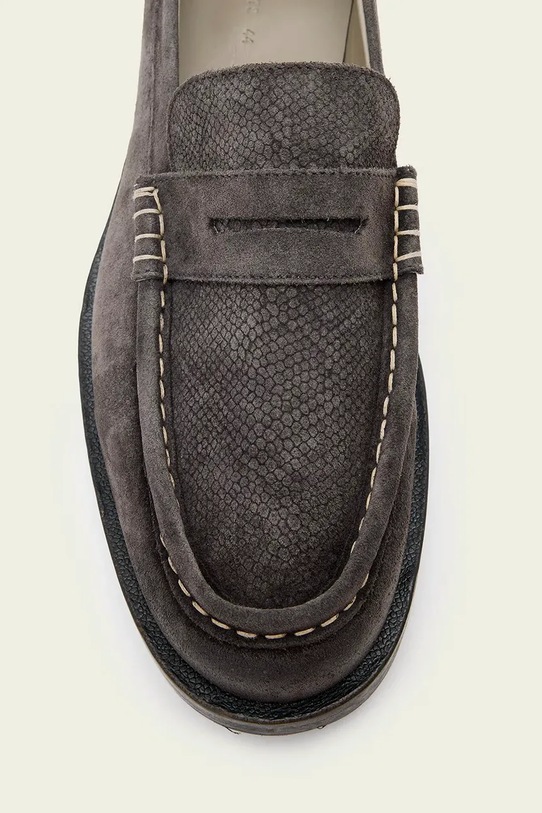 Δερμάτινα μοκασίνια AllSaints BLOOM SUEDE LOAFER M022FC.WGR γκρί