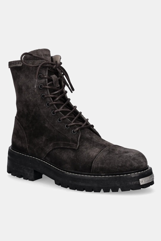 AllSaints buty zamszowe HANK SUEDE BOOT skóra zamszowa szary M005FB