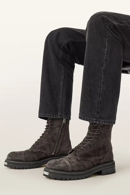 AllSaints pantofi de piele întoarsă HANK SUEDE BOOT M005FB