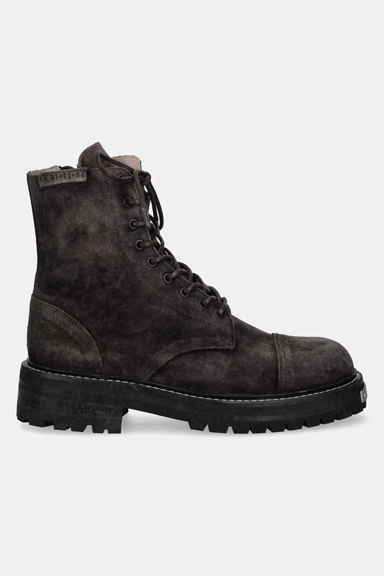 AllSaints buty zamszowe HANK SUEDE BOOT M005FB szary AW25