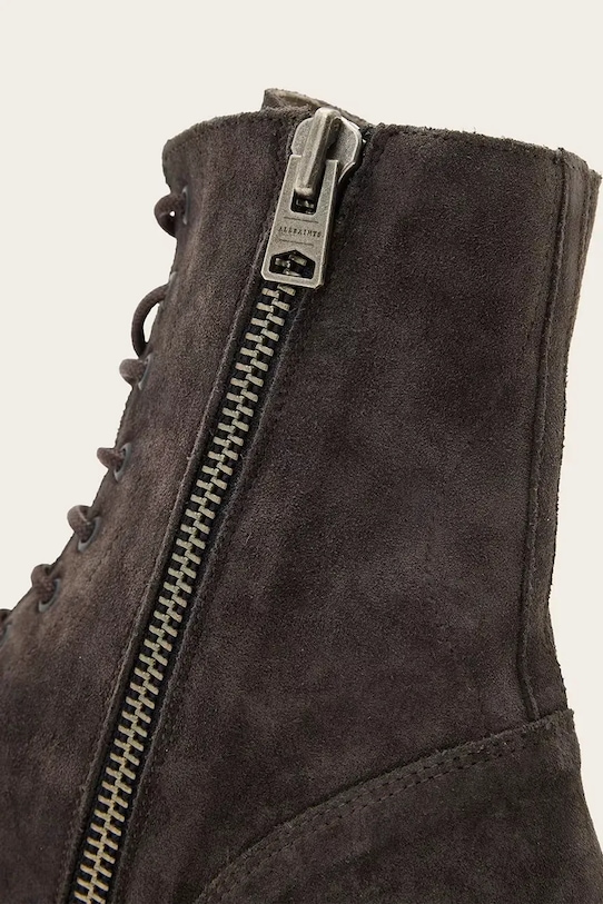 AllSaints buty zamszowe Hank Suede Boot szary M005FB