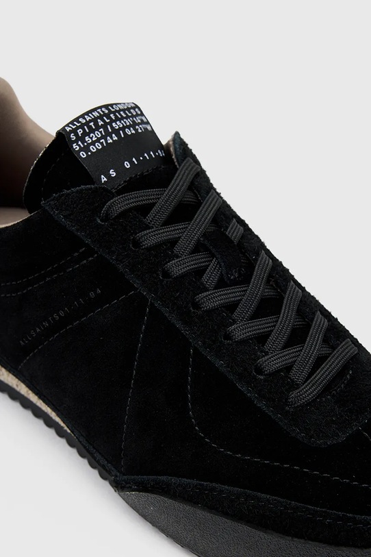 Σουέτ αθλητικά παπούτσια AllSaints HARRI LOW TOP μαύρο M017FD