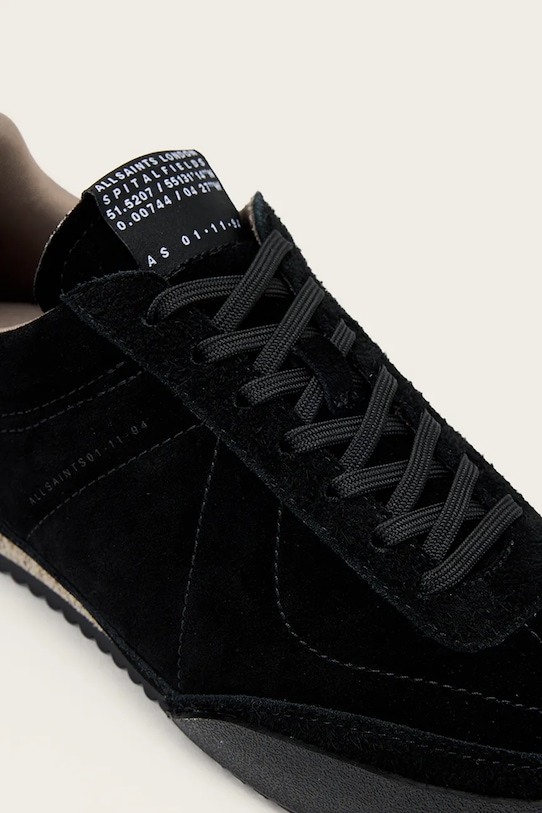 Semišové tenisky AllSaints Harri Low Top čierna M017FD