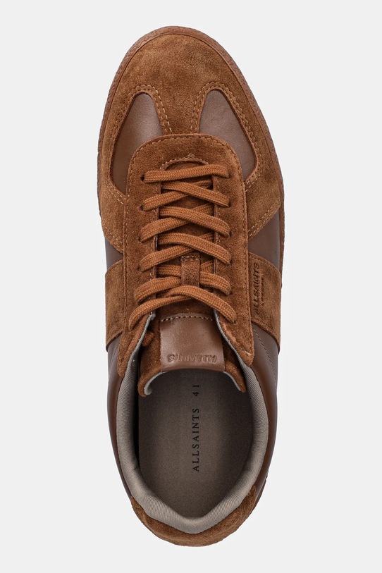 AllSaints sneakersy skórzane JAIMEE LOW TOP brązowy M052FB.BRN