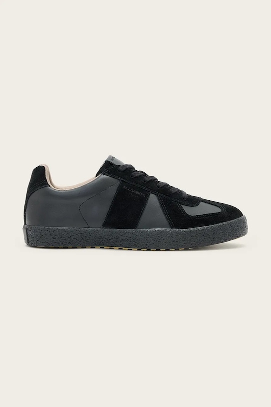 AllSaints sneakersy skórzane JAIMEE LOW TOP skóra zamszowa czarny M052FB.BLK