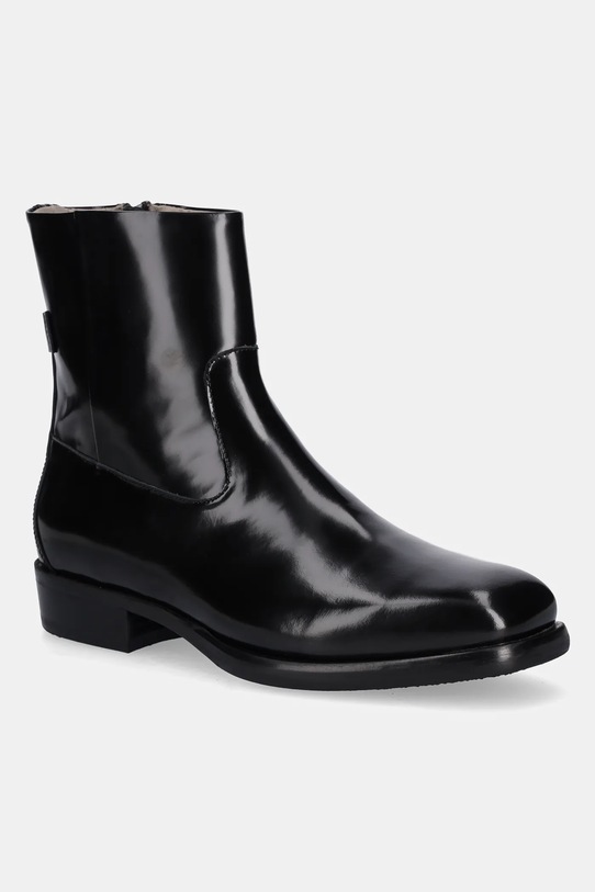 AllSaints buty skórzane MILTON BOOT nieocieplane czarny M031FD