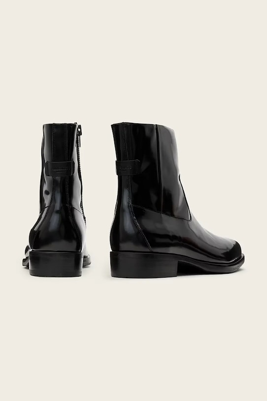 Obuwie AllSaints buty skórzane Milton Boot M031FD czarny