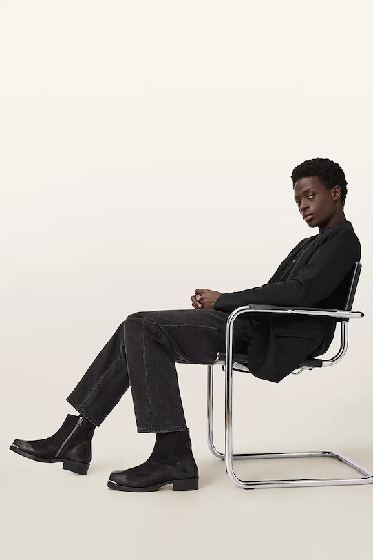 Kožne cipele AllSaints ORLA TOE CAP BOOT M033FD