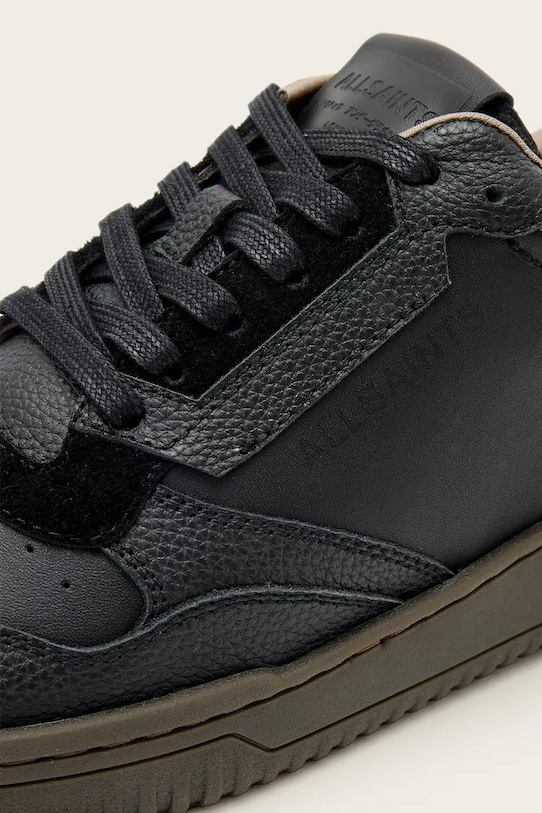 AllSaints sneakersy skórzane REGAN LOW TOP czarny M053FB.BLK