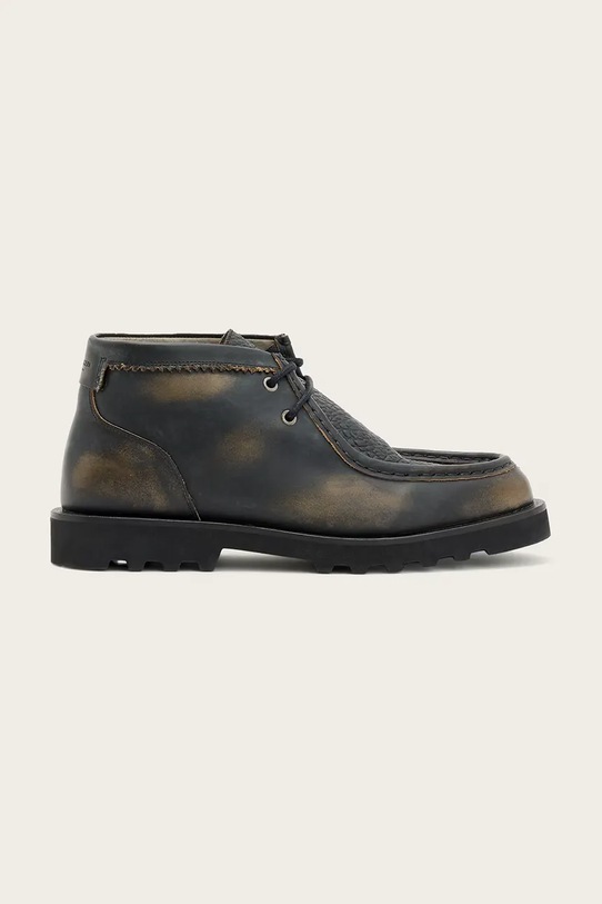 AllSaints scarpe in pelle SKIFF BOOT casual nero M069FC