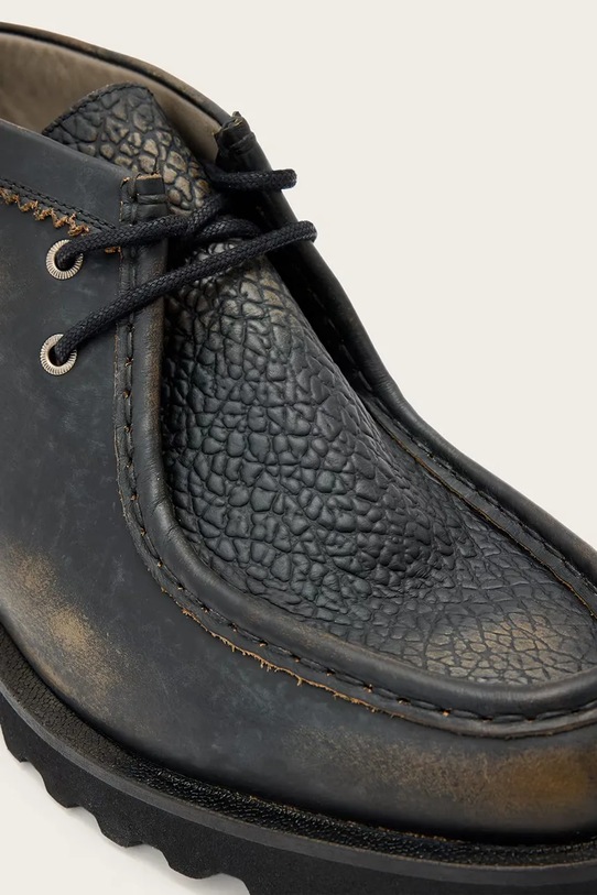AllSaints scarpe in pelle SKIFF BOOT M069FC nero