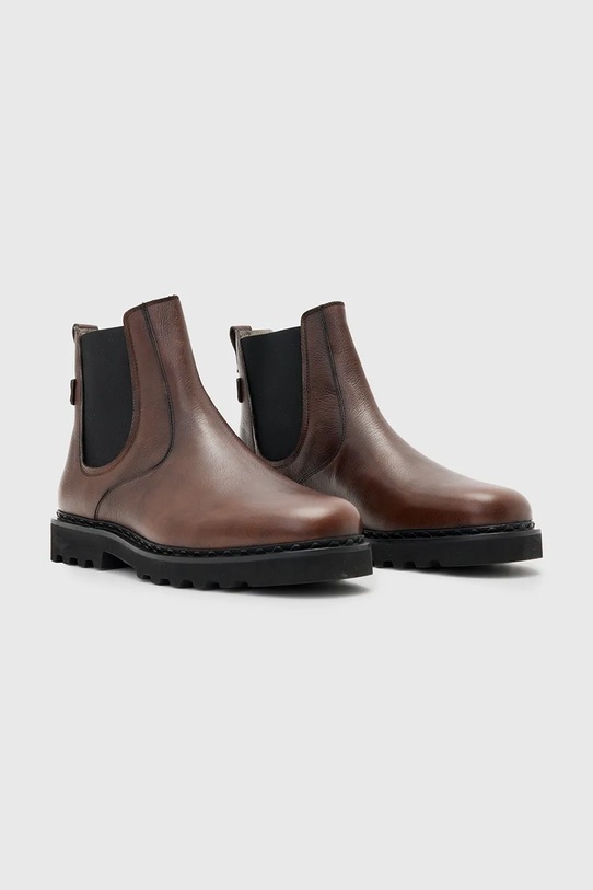 Δερμάτινες μπότες τσέλσι AllSaints SKIFF CHELSEA BOOT M025FD.CHT καφέ AW25