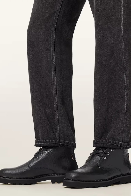 Kožené poltopánky AllSaints SKIFF MID BOOT M028FD